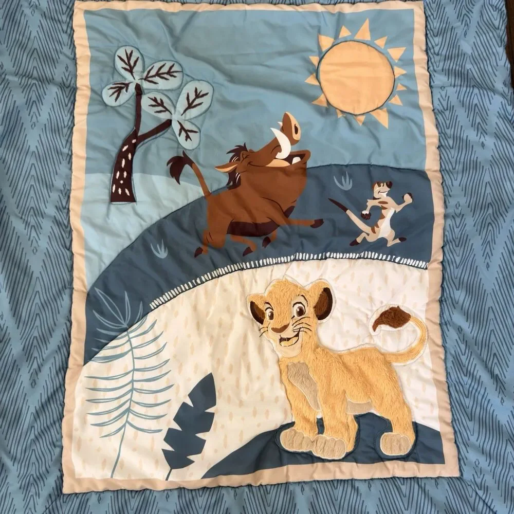 Lambs & Ivy Disney Lion King Adventure Crib Comforter Blanket Simba Timon Pumbaa